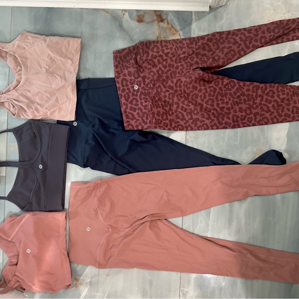 Lots of lululemon outfits size xs wore only a few times.